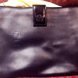 Vintage FENDI Leather Clutch